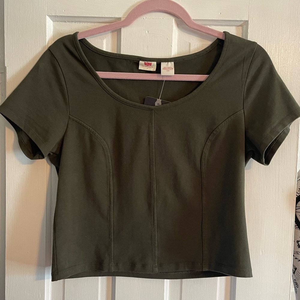 Levi's Dark Olive Crop Top